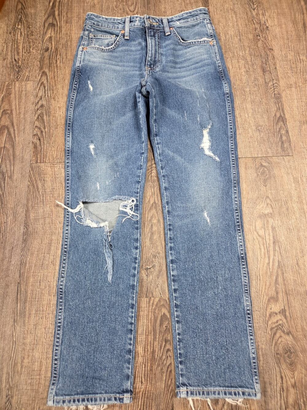 Lucky Brand The High Rise Tomboy Distressed Denim Jeans Size 00/24